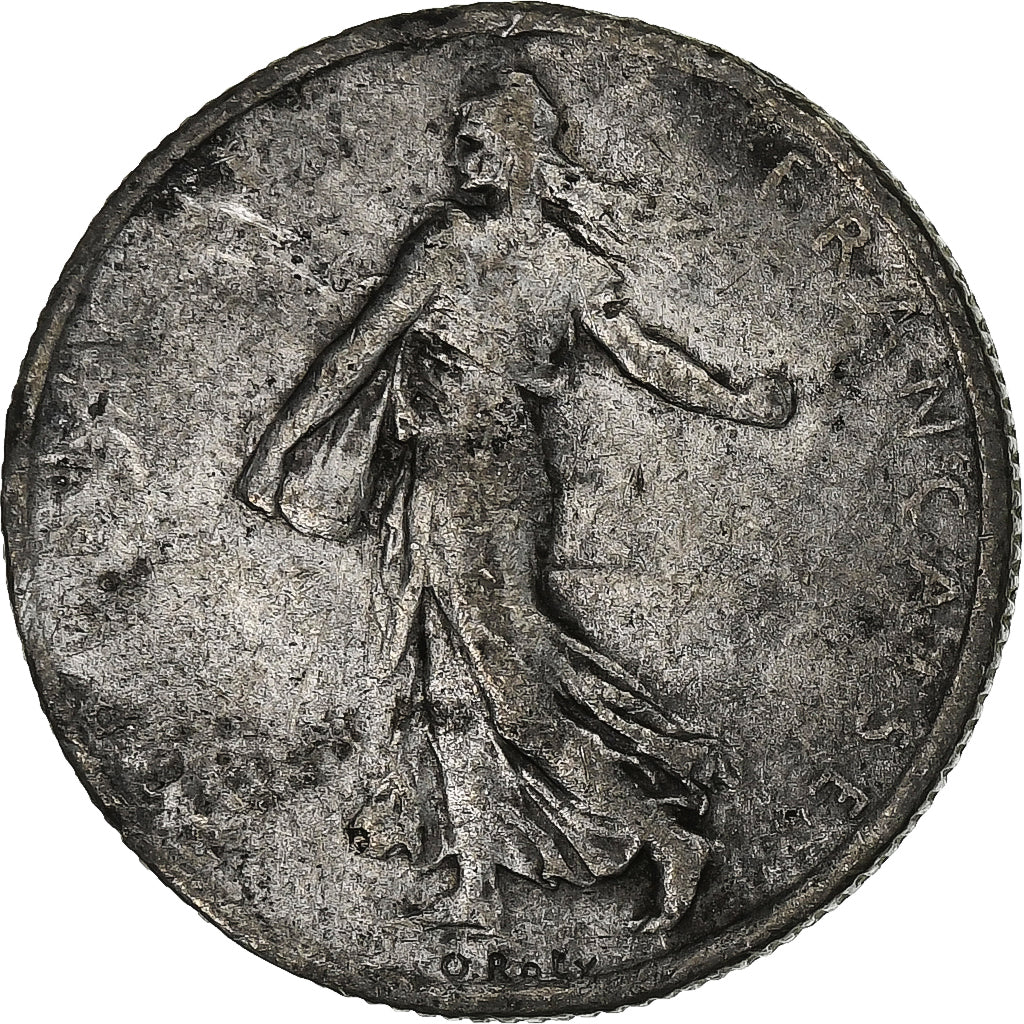 Francia, 2 Francs, Semeuse, 1910, Paris, Contemporary forgery in tin, Stagno