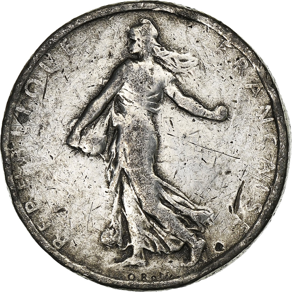 France, 2 Francs, Semeuse, 1898, Paris, Contemporary forgery in tin, Tin