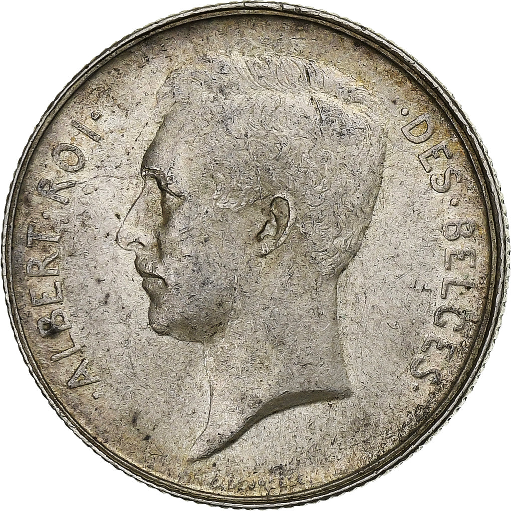 Belgium, Albert I, 2 Francs, 2 Frank, 1912, Silver, AU(50-53), KM:74