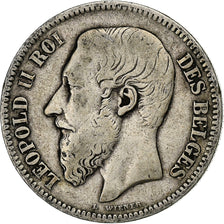 Belgium, Leopold II, 2 Francs, 2 Frank, 1868, Silver, VF(30-35), KM:30.1
