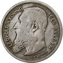 Belgium, Leopold II, 2 Francs, 2 Frank, 1904, Silver, EF(40-45), KM:59