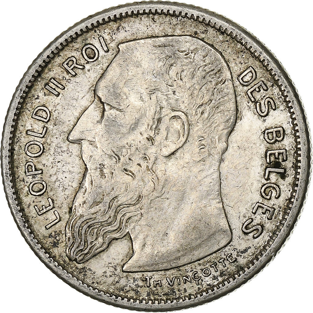 Bélgica, Leopold II, 2 Francs, 2 Frank, 1904, Plata, MBC, KM:58.1