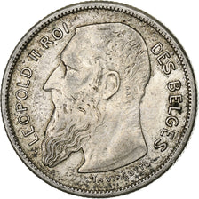 Belgium, Leopold II, 2 Francs, 2 Frank, 1904, Silver, EF(40-45), KM:58.1