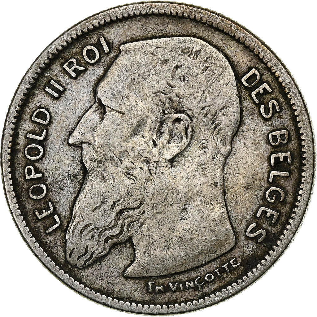 Belgium, Leopold II, 2 Francs, 2 Frank, 1904, Silver, EF(40-45), KM:58.1