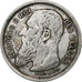 Belgium, Leopold II, 2 Francs, 2 Frank, 1909, Silver, EF(40-45), KM:58.1
