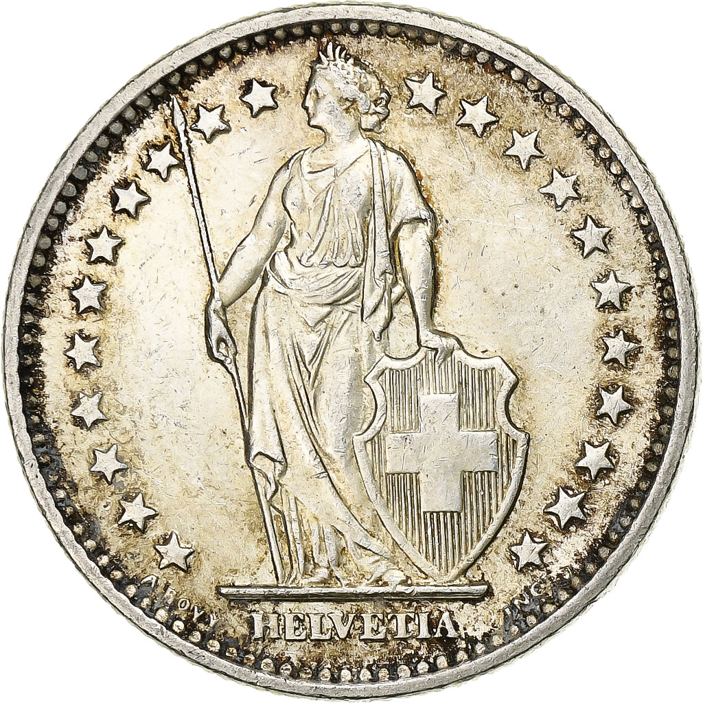 Switzerland, 2 Francs, 1967, Bern, Silver, AU(55-58), KM:21
