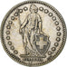 Suiza, 2 Francs, 1936, Bern, Plata, MBC, KM:21