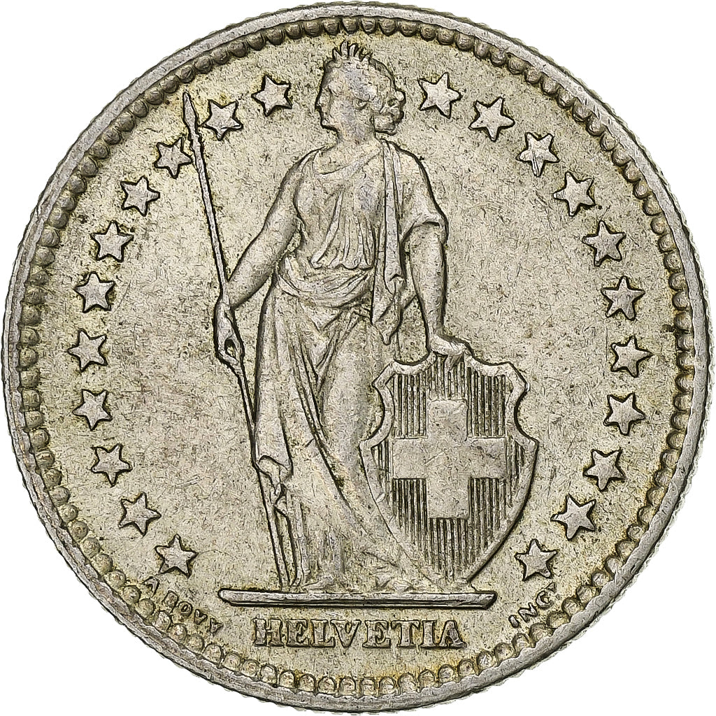 Switzerland, 2 Francs, 1959, Bern, Silver, AU(50-53), KM:21