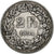 Suiza, 2 Francs, 1894, Paris, Plata, BC+, KM:21