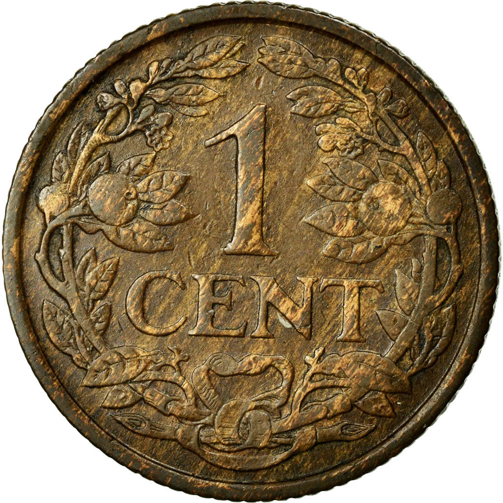 Coin, Netherlands, Wilhelmina I, Cent, 1922, AU(55-58), Bronze, KM:152