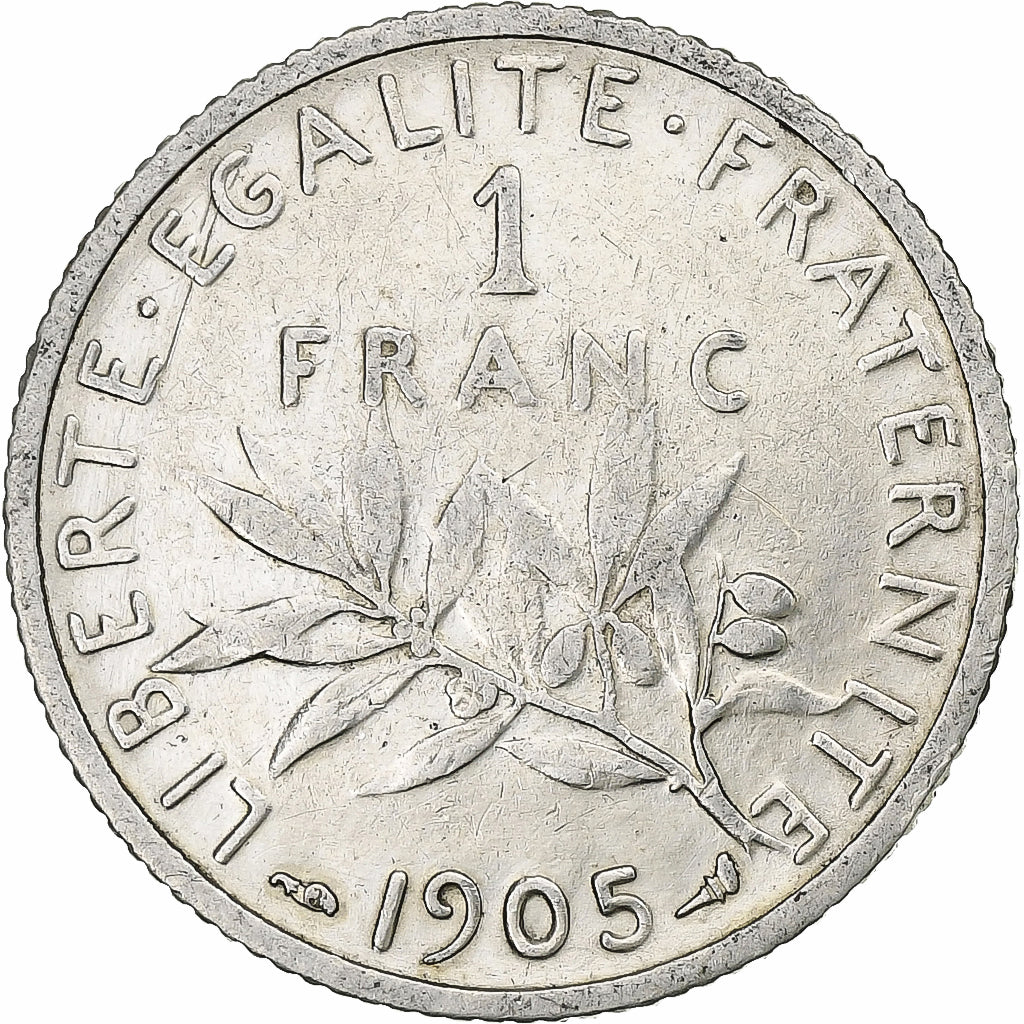 Frankreich, Franc, Semeuse, 1905, Paris, 1 Franc, Silber, SS, Gadoury:427