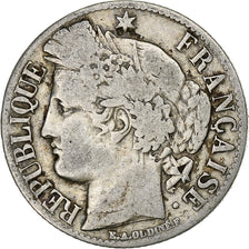Frankrijk, Franc, Cérès, 1871, Bordeaux, Zilver, FR, Gadoury:465, KM:822.2