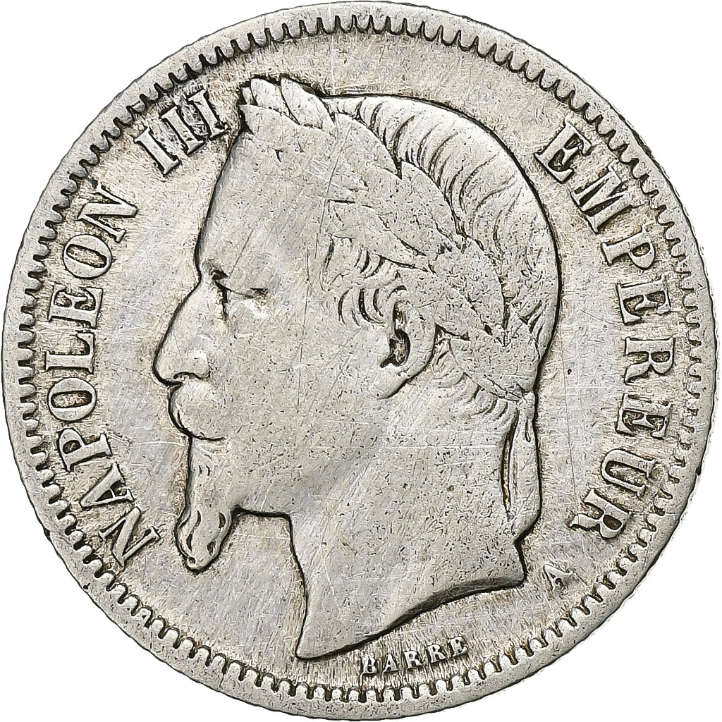 France, Napoléon III, Franc, Napoléon III, 1867, Paris, Argent, TB+
