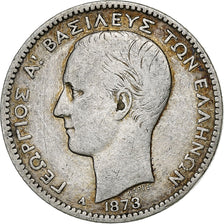 Greece, George I, Drachma, 1873, Paris, Silver, VF(20-25), KM:38