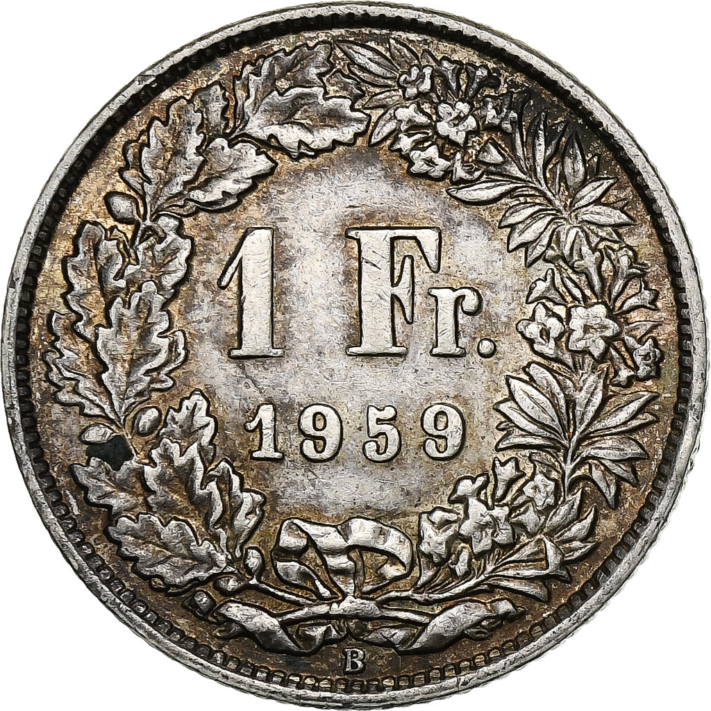 Suiza, Franc, 1959, Bern, Plata, MBC, KM:24