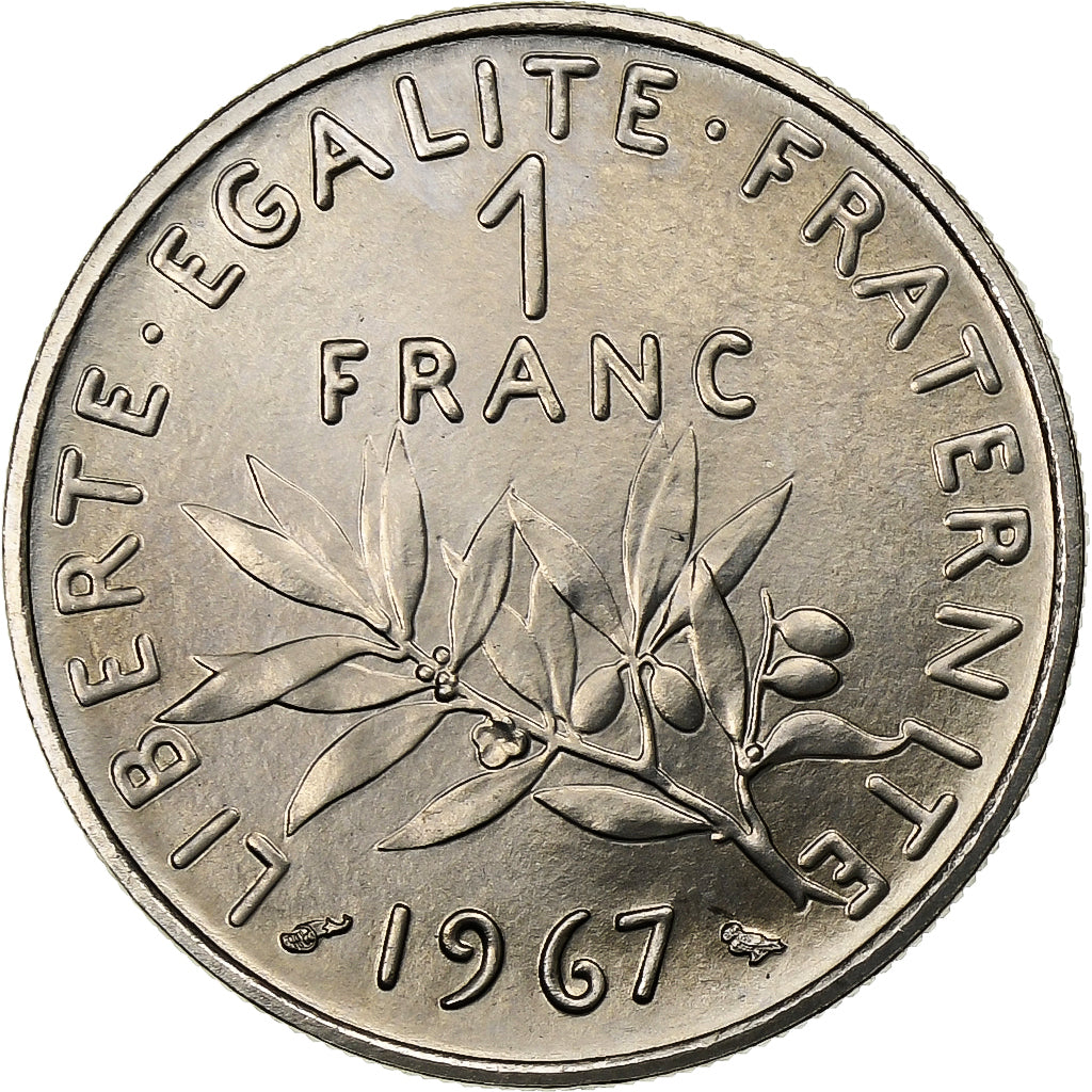 Francia, Franc, Semeuse, 1967, Paris, série FDC, Nichel, FDC, Gadoury:474
