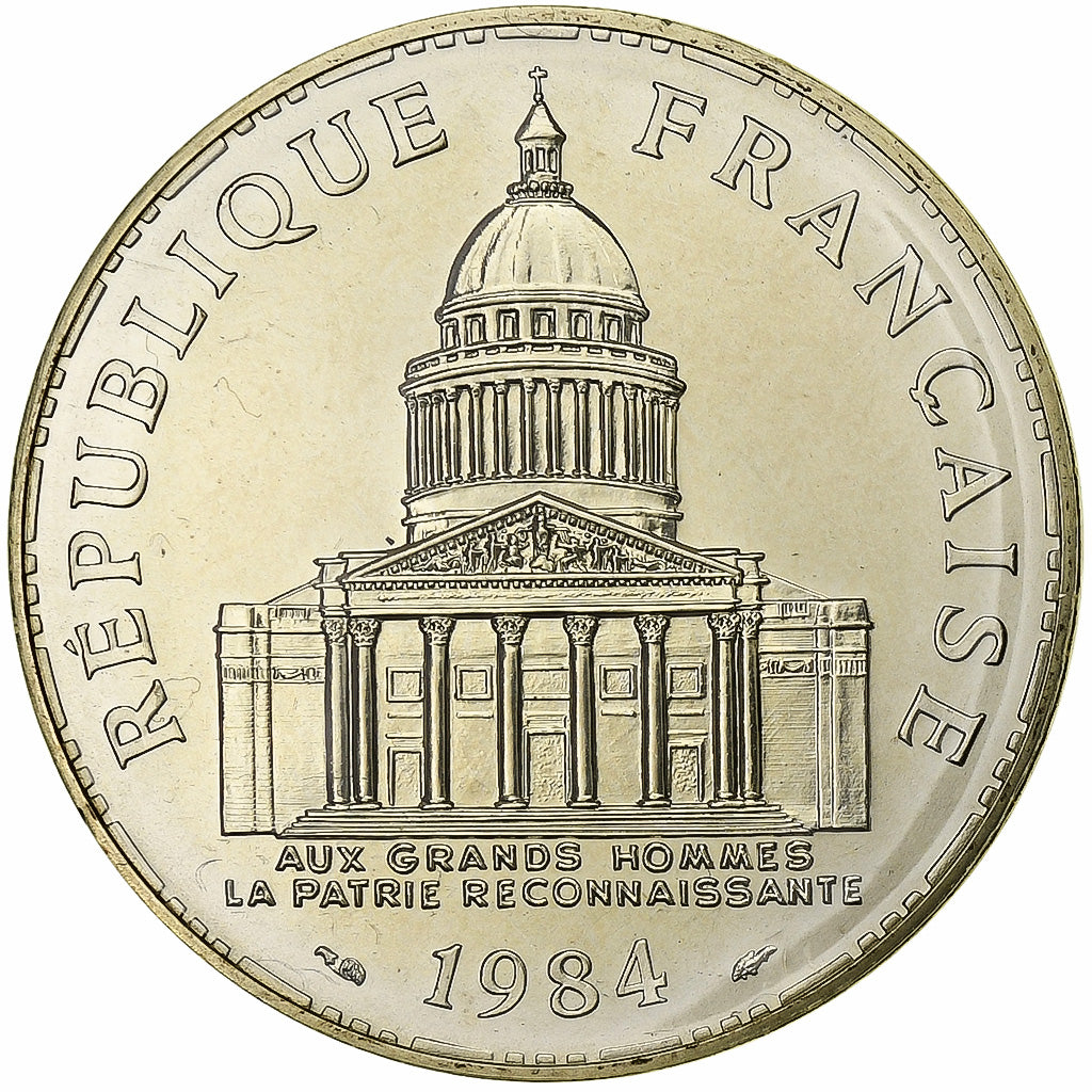 France, 100 Francs, Panthéon, 1984, Paris, série FDC, Silver, MS(65-70)