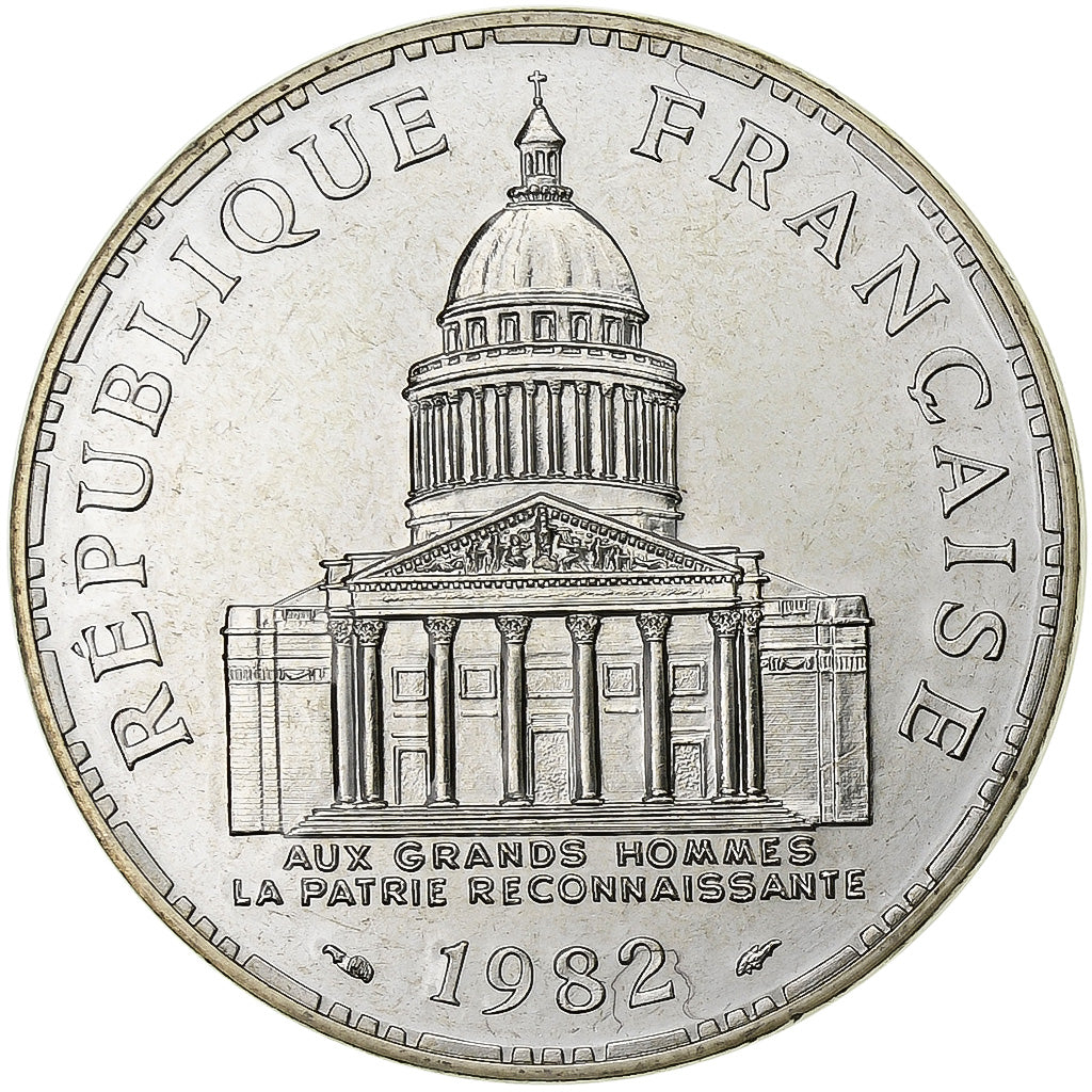 France, 100 Francs, Panthéon, 1982, Paris, série FDC, Silver, MS(65-70)