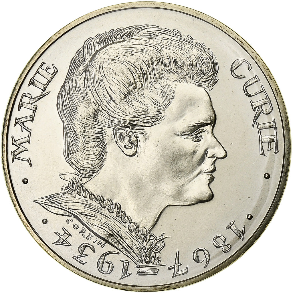 France, 100 Francs, Marie Curie, 1984, série FDC, Silver, MS(65-70)