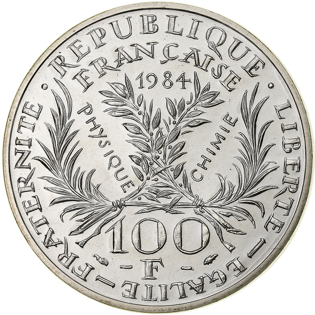 France, 100 Francs, Marie Curie, 1984, série FDC, Silver, MS(65-70)