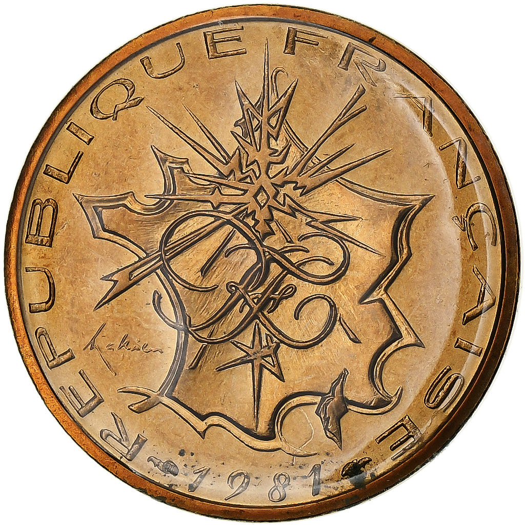 France, 10 Francs, Mathieu, Série FDC, 1981, Paris, Tranche A, Nickel-brass