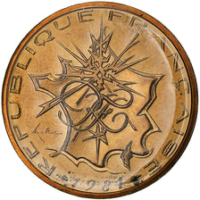 France, 10 Francs, Mathieu, Série FDC, 1981, Paris, Tranche A, Nickel-brass