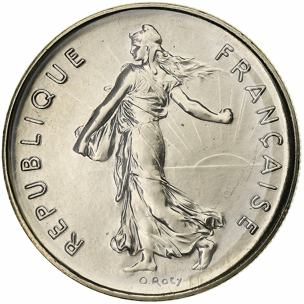 France, 5 Francs, Semeuse, 1984, Paris, série FDC, Nickel Clad Copper-Nickel