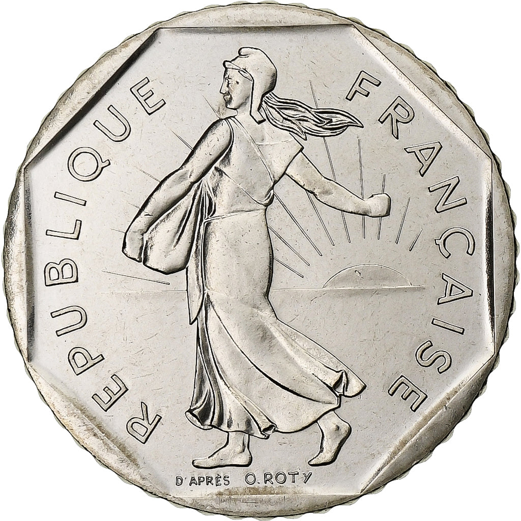 France, 2 Francs, Semeuse, 1987, Paris, Série BU, Nickel, MS(65-70)