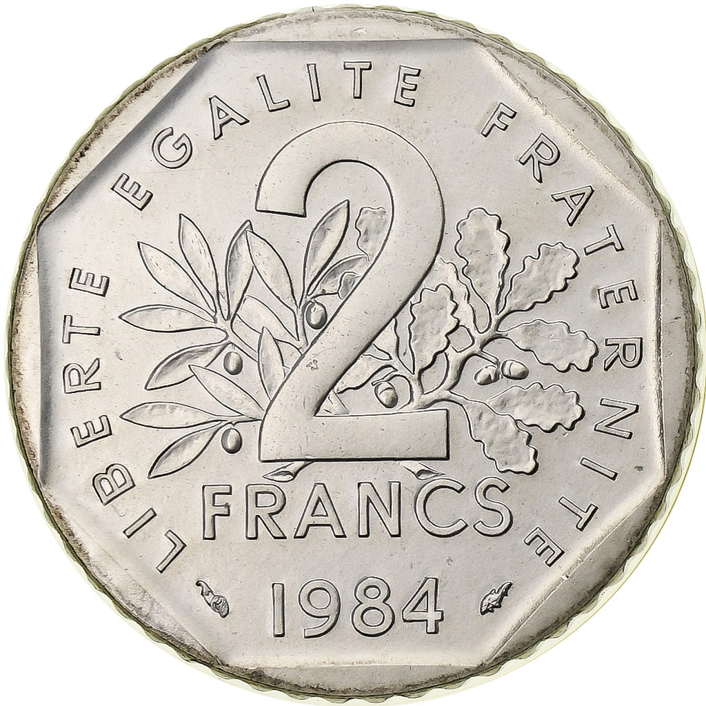 Francia, 2 Francs, Semeuse, 1984, Paris, série FDC, Nichel, FDC, Gadoury:547