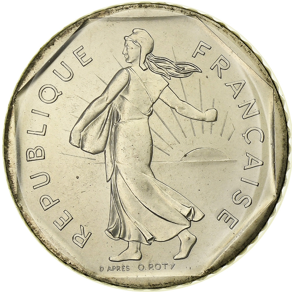 France, 2 Francs, Semeuse, 1985, Paris, série FDC, Nickel, FDC, Gadoury:547