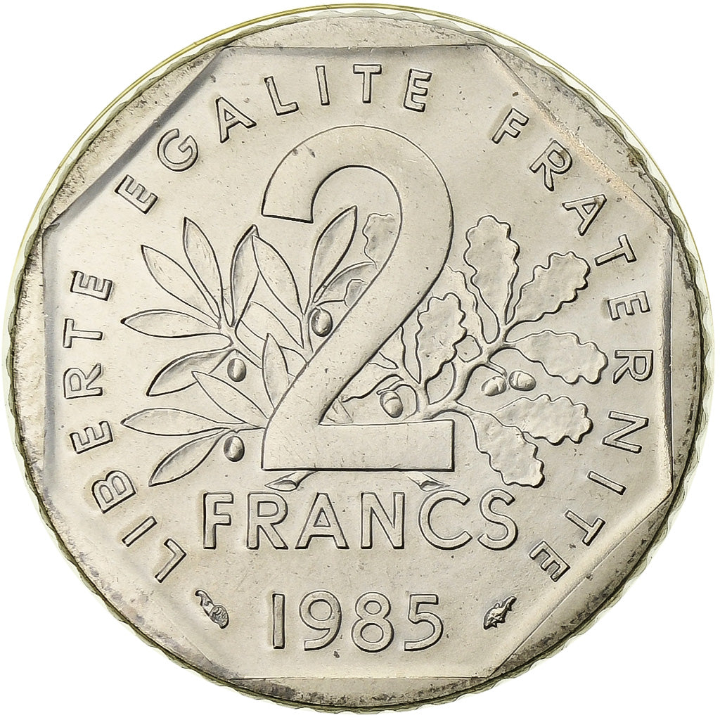 France, 2 Francs, Semeuse, 1985, Paris, série FDC, Nickel, FDC, Gadoury:547