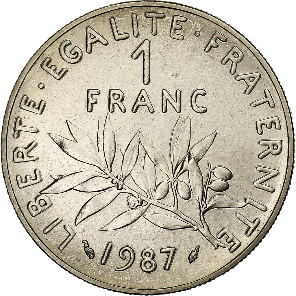 Frankreich, Franc, Semeuse, 1987, Paris, Série BU, Nickel, STGL, Gadoury:474