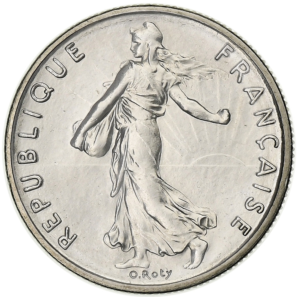 France, 1/2 Franc, Semeuse, 1981, Paris, série FDC, Nickel, MS(65-70)