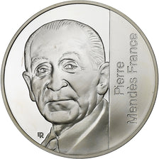 Frankrijk, 5 Francs, Mendès France, 1992, Monnaie de Paris, BE, Zilver, FDC