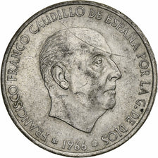 Spain, Caudillo and regent, 100 Pesetas, 1966, Silver, EF(40-45), KM:797