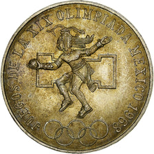 México, 25 Pesos, Summer Olympics - Mexico, 1968, Mexico, Plata, EBC, KM:479.1