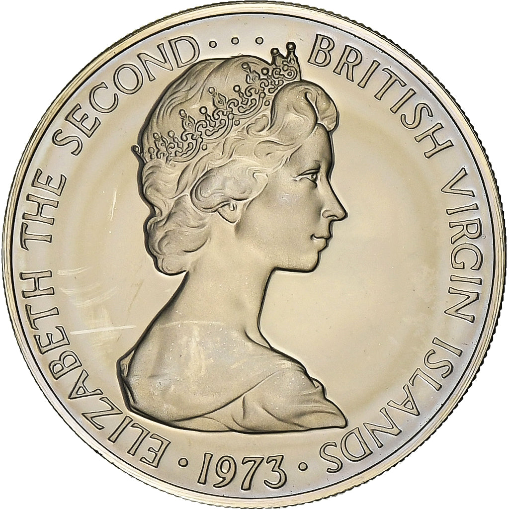Coin, BRITISH VIRGIN ISLANDS, Elizabeth II, 10 Cents, 1973, Franklin Mint