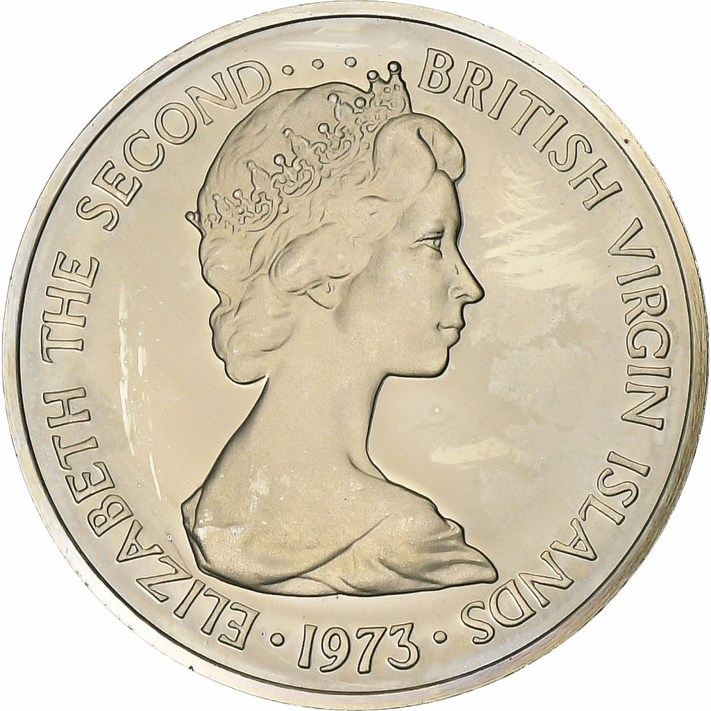 Münze, BRITISH VIRGIN ISLANDS, Elizabeth II, 5 Cents, 1973, Franklin Mint