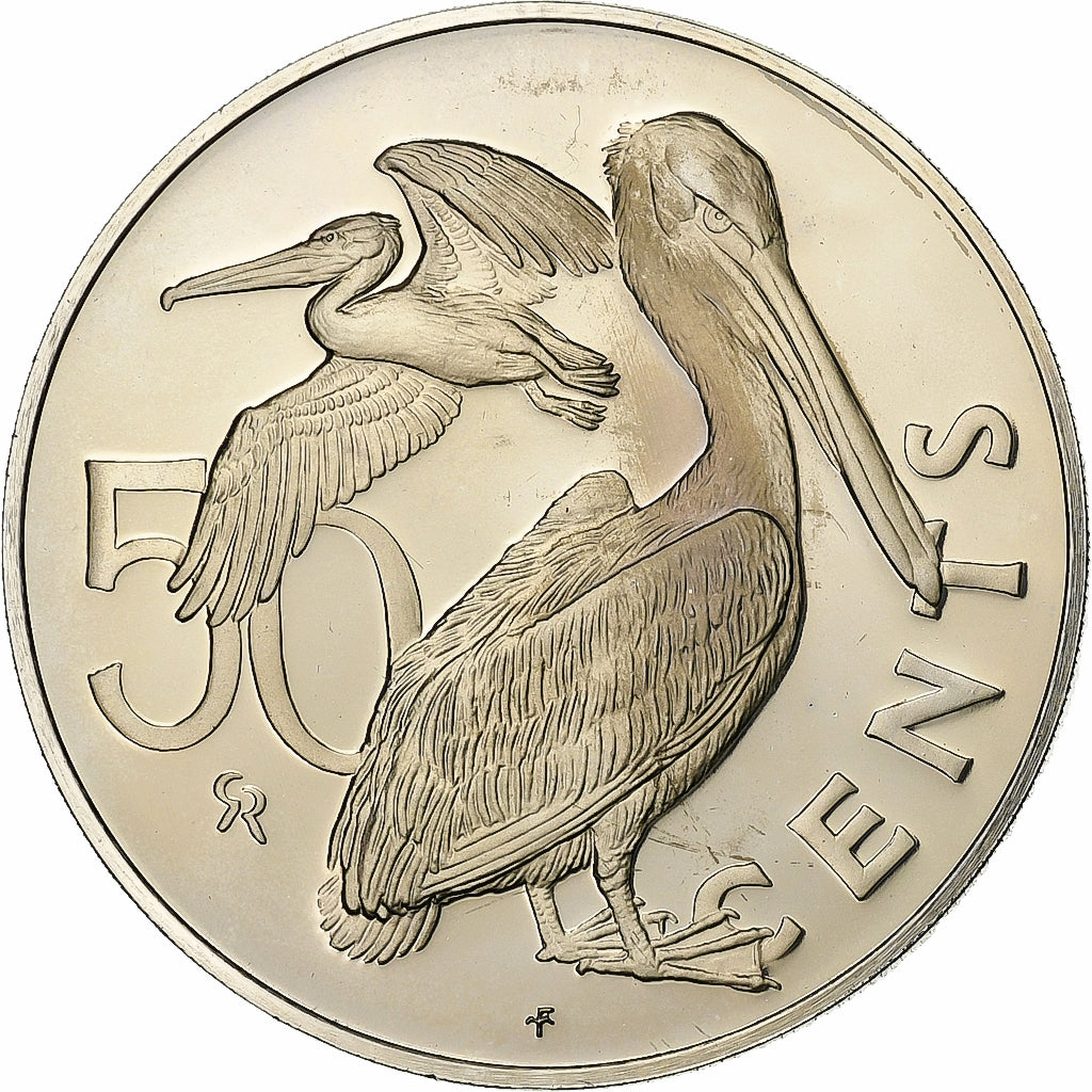 BRITISH VIRGIN ISLANDS, Elizabeth II, 50 Cents, 1973, Franklin Mint