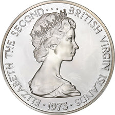 BRITISH VIRGIN ISLANDS, Elizabeth II, Dollar, 1973, Franklin Mint, Silver