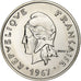 Novas Hébridas, 20 Francs, 1967, Paris, Níquel, MS(65-70)