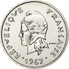 New Hebrides, 10 Francs, 1967, Paris, Nickel, MS(65-70)