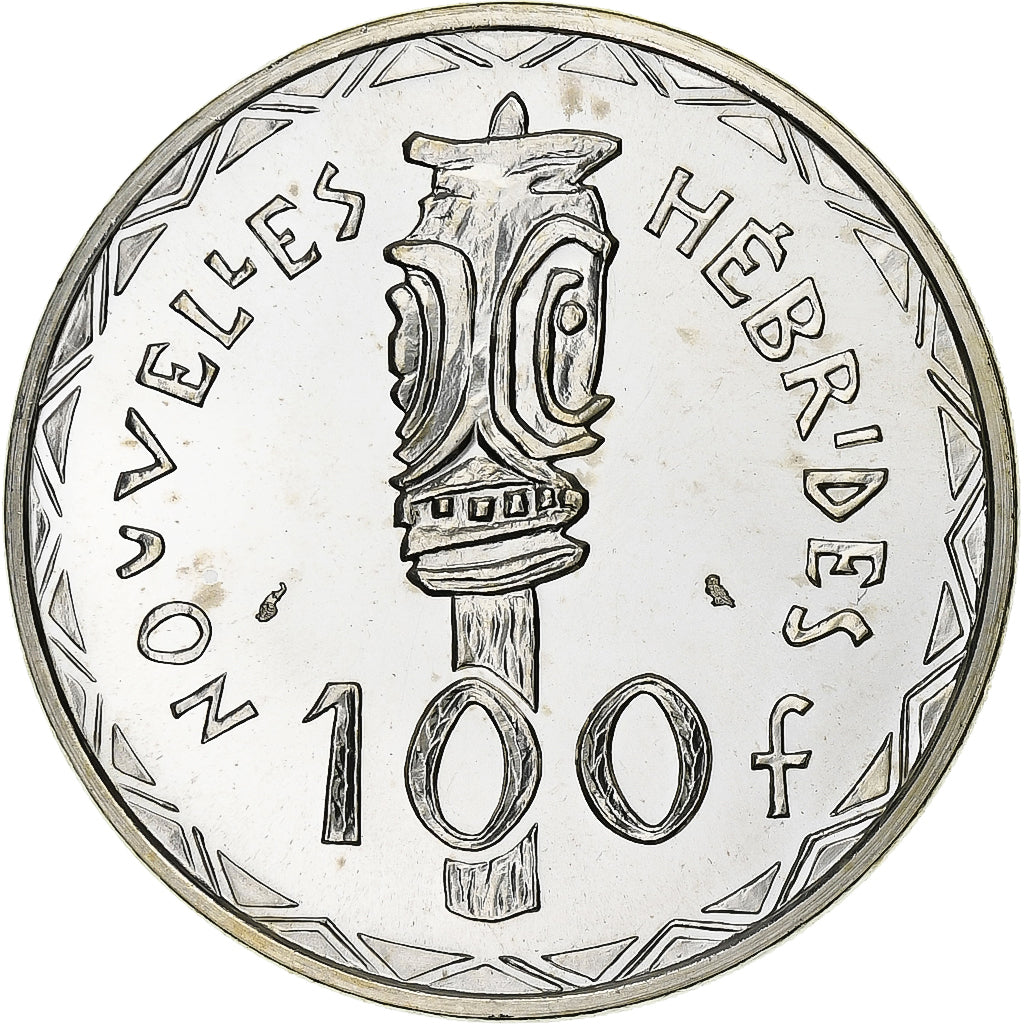 Nuove Ebridi, 100 Francs, 1966, Paris, Argento, FDC