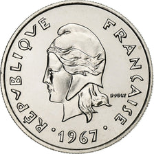 New Caledonia, 10 Francs, 1967, Paris, Nickel, MS(65-70), Lecompte:86, KM:5