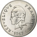 New Caledonia, 50 Francs, 1967, Paris, Nickel, MS(65-70), Lecompte:120, KM:7