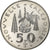 New Caledonia, 50 Francs, 1967, Paris, Nickel, MS(65-70), Lecompte:120, KM:7