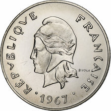 French Polynesia, 50 Francs, 1967, Paris, Nickel, MS(65-70), KM:7