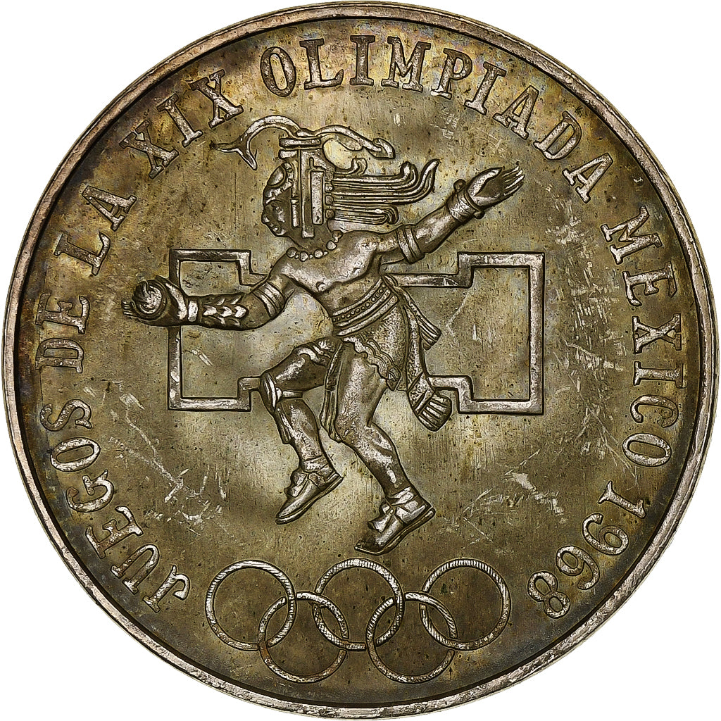 Mexiko, 25 Pesos, Summer Olympics - Mexico, 1968, Mexico City, Silber, VZ