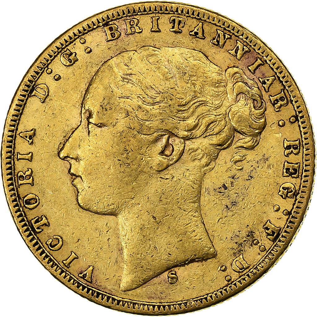 Australia, Victoria, Sovereign, 1874, Sydney, Oro, BB, KM:7