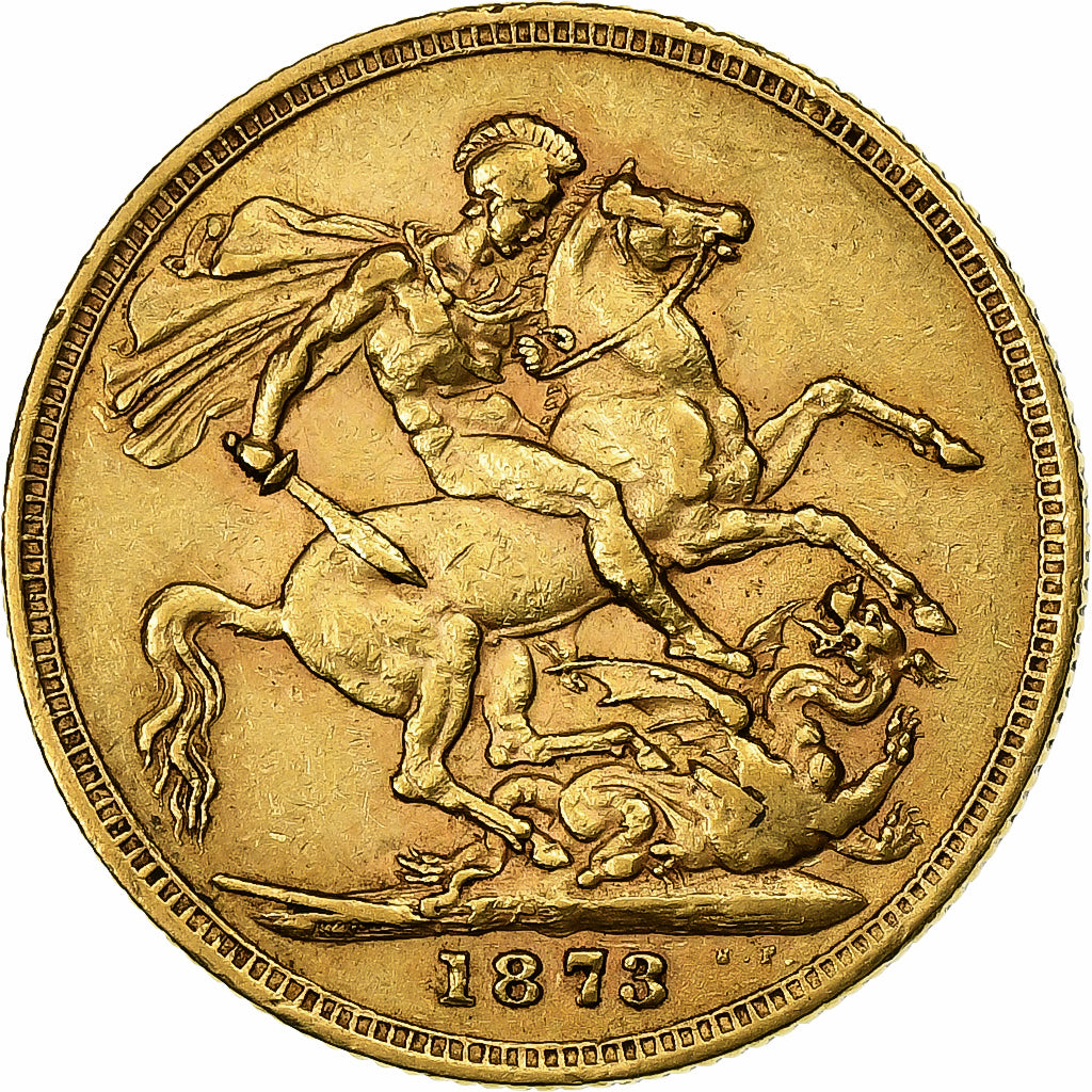 Australia, Victoria, Sovereign, 1873, Sydney, Oro, BB+, KM:7